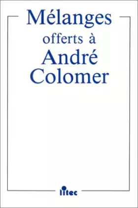 Couverture du produit · Mélanges offerts à André Colomer, 1re édition
