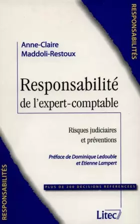 Couverture du produit · RESPONSABILITE DE L'EXPERT-COMPTABLE. Risques judiciaires et préventions