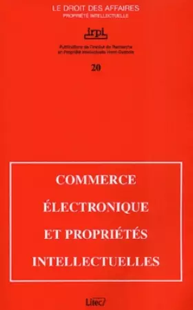 Couverture du produit · Commerce électronique et propriétés intellectuelles