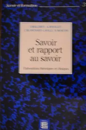 Couverture du produit · Savoir et rapport
