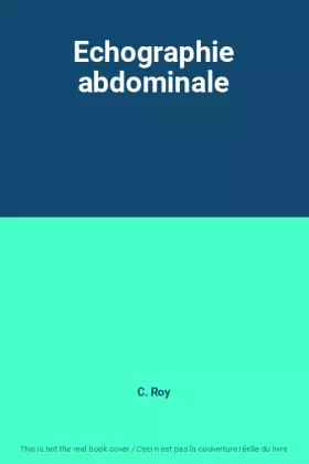 Couverture du produit · Echographie abdominale