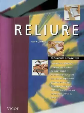 Couverture du produit · Reliure