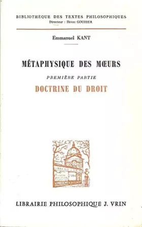 Couverture du produit · Métaphysique des moeurs