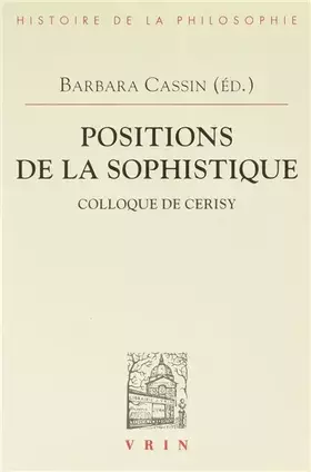 Couverture du produit · Positions de la sophistique