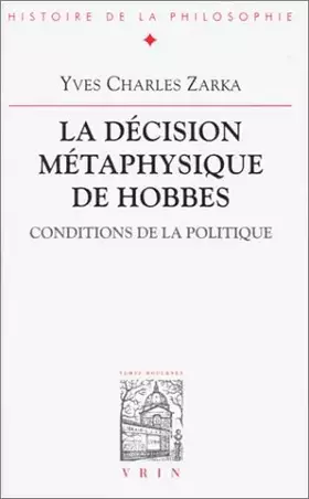 Couverture du produit · La décision métaphysique de Hobbes