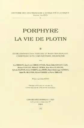 Couverture du produit · La Vie de Plotin, tome 2