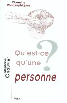 Couverture du produit · Qu'est-ce qu'une personne ?