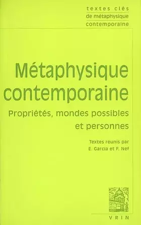Couverture du produit · Textes Clés de Métaphysique Contemporaine