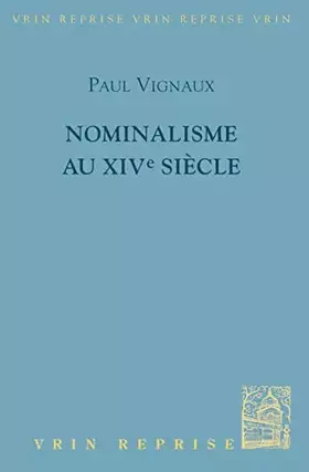 Couverture du produit · Nominalisme au xivème siècle