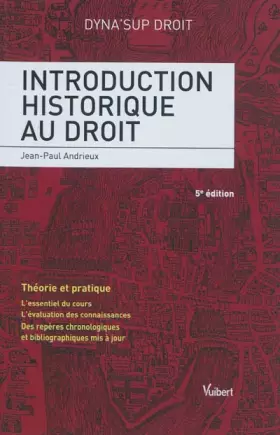 Couverture du produit · Introduction historique droit