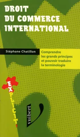 Couverture du produit · Droit du commerce international