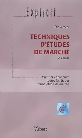 Couverture du produit · Techniques d'études de marché