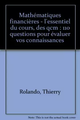 Couverture du produit · Les mathématiques financières