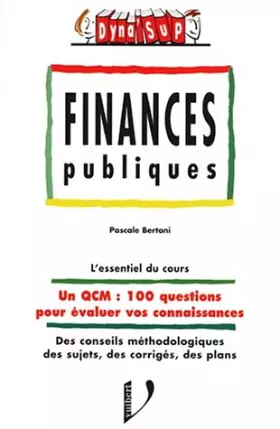 Couverture du produit · Finances publiques