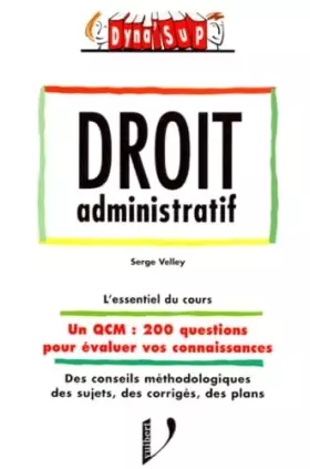 Couverture du produit · Droit administratif