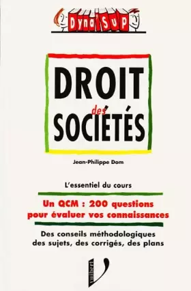 Couverture du produit · Le droit des sociétés
