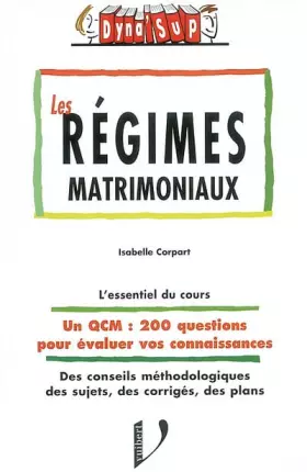 Couverture du produit · Les régimes matrimoniaux