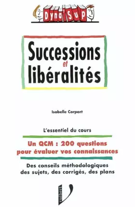 Couverture du produit · Successions et libéralités