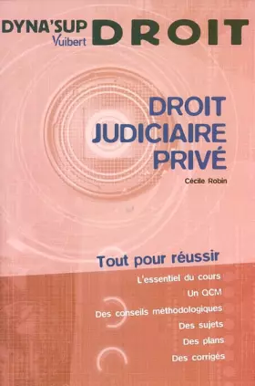 Couverture du produit · Droit judiciaire privé