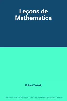 Couverture du produit · Leçons de Mathematica