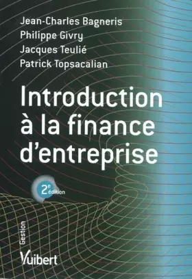 Couverture du produit · Introduction à la finance