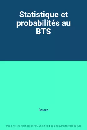 Couverture du produit · Statistique et probabilités au BTS