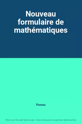 Couverture du produit · Nouveau formulaire de mathématiques