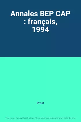 Couverture du produit · Annales BEP CAP : français, 1994