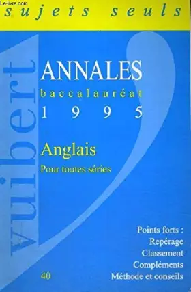 Couverture du produit · ANGLAIS TERMINALE: Sujets