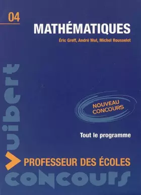 Couverture du produit · Mathématiques : Concours professeur des écoles