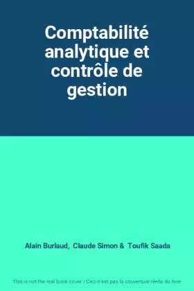 Couverture du produit · Comptabilité analytique et contrôle de gestion