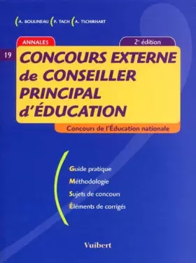 Couverture du produit · Concours externe de conseiller principal d'éducation