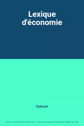 Couverture du produit · Lexique d'économie
