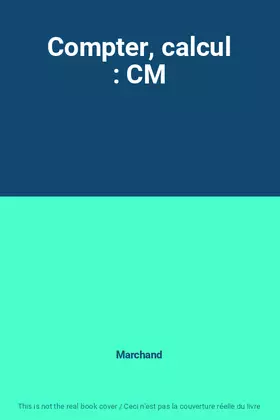 Couverture du produit · Compter, calcul : CM