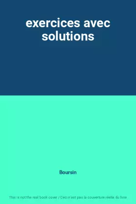 Couverture du produit · exercices avec solutions