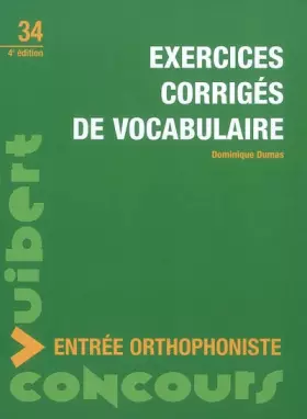Couverture du produit · Exercices corrigés de vocabulaire