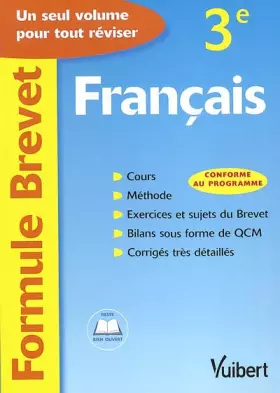 Couverture du produit · Formule Brevet : Français, 3e