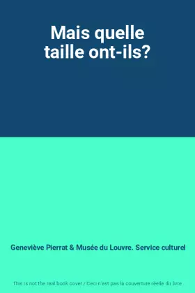 Couverture du produit · Mais quelle taille ont-ils?