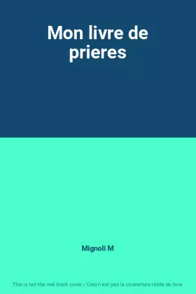 Couverture du produit · Mon livre de prieres