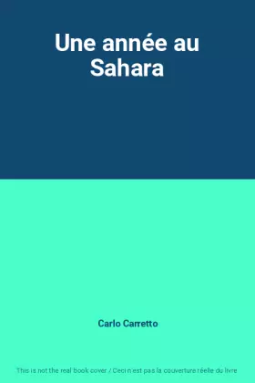 Couverture du produit · Une année au Sahara