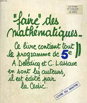 Couverture du produit · Faire des mathématiques