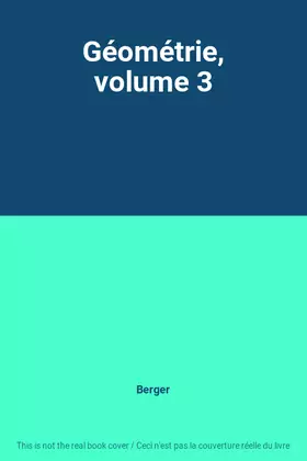Couverture du produit · Géométrie, volume 3