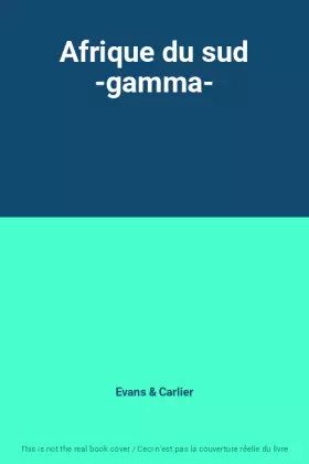 Couverture du produit · Afrique du sud -gamma-