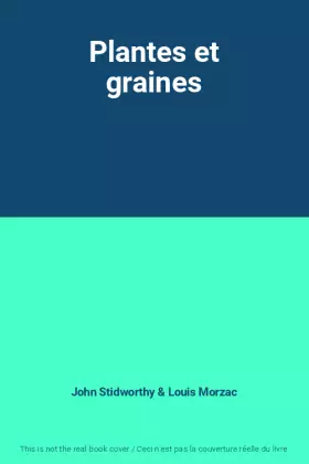 Couverture du produit · Plantes et graines