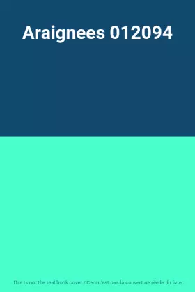 Couverture du produit · Araignees 012094