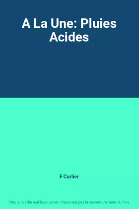 Couverture du produit · A La Une: Pluies Acides
