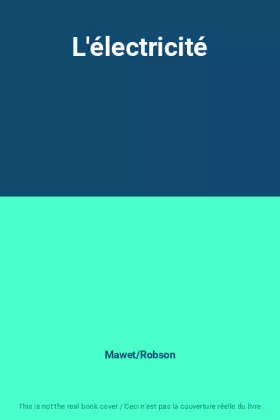 Couverture du produit · L'électricité