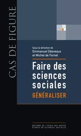Couverture du produit · Faire des sciences sociales: Généraliser