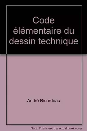 Couverture du produit · Code élémentaire du dessin technique