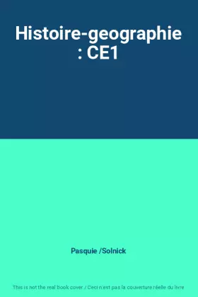 Couverture du produit · Histoire-geographie : CE1
